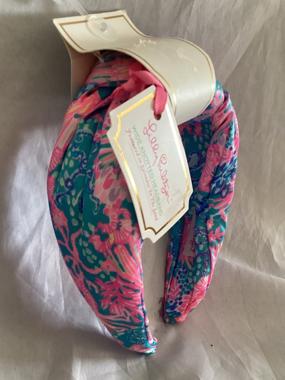 Lilly Pulitzer Pink & Teal Printed Headband